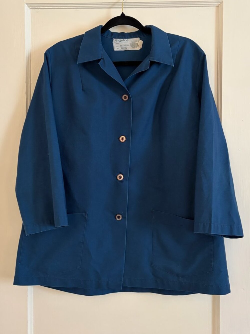 VINTAGE ANGELICO UNIFORM GROUP work jacket deep teal blue